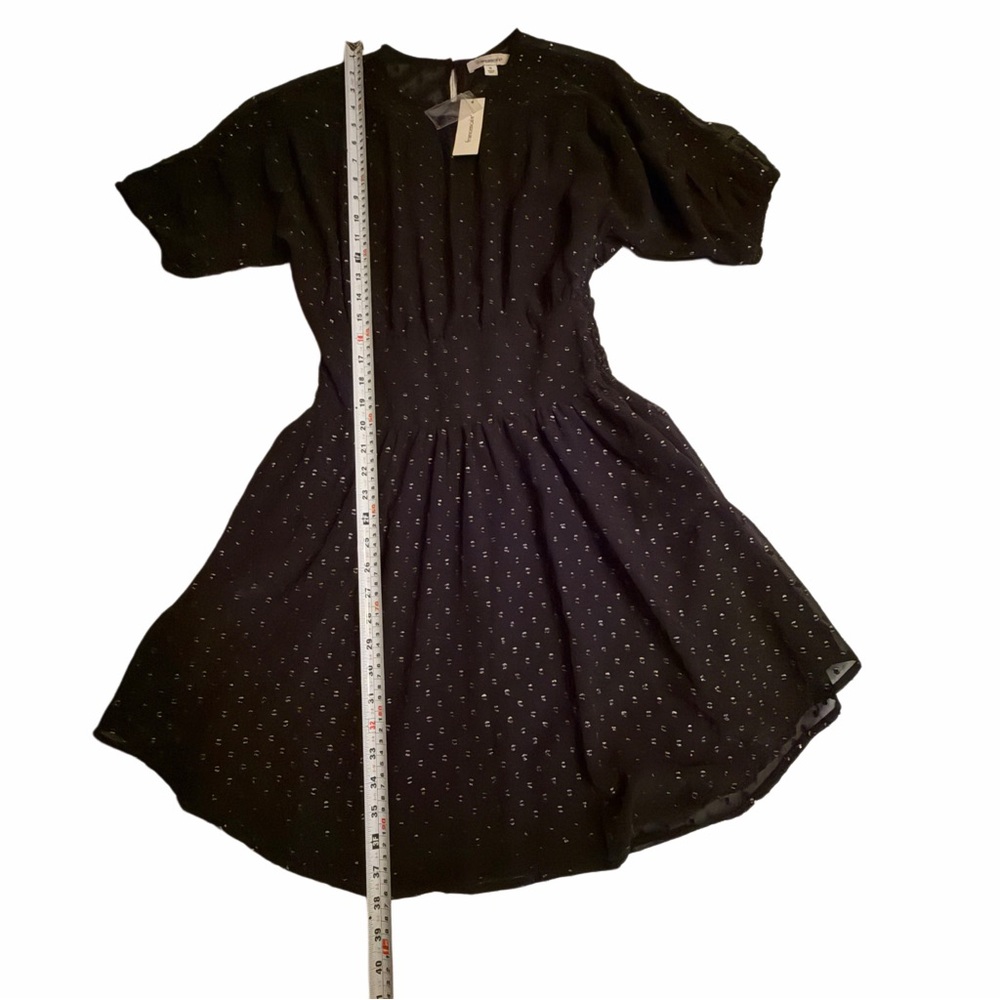 Francesca's Collections‎ Black Mini Dress with Embroidered Dots - Picture 4 of 9
